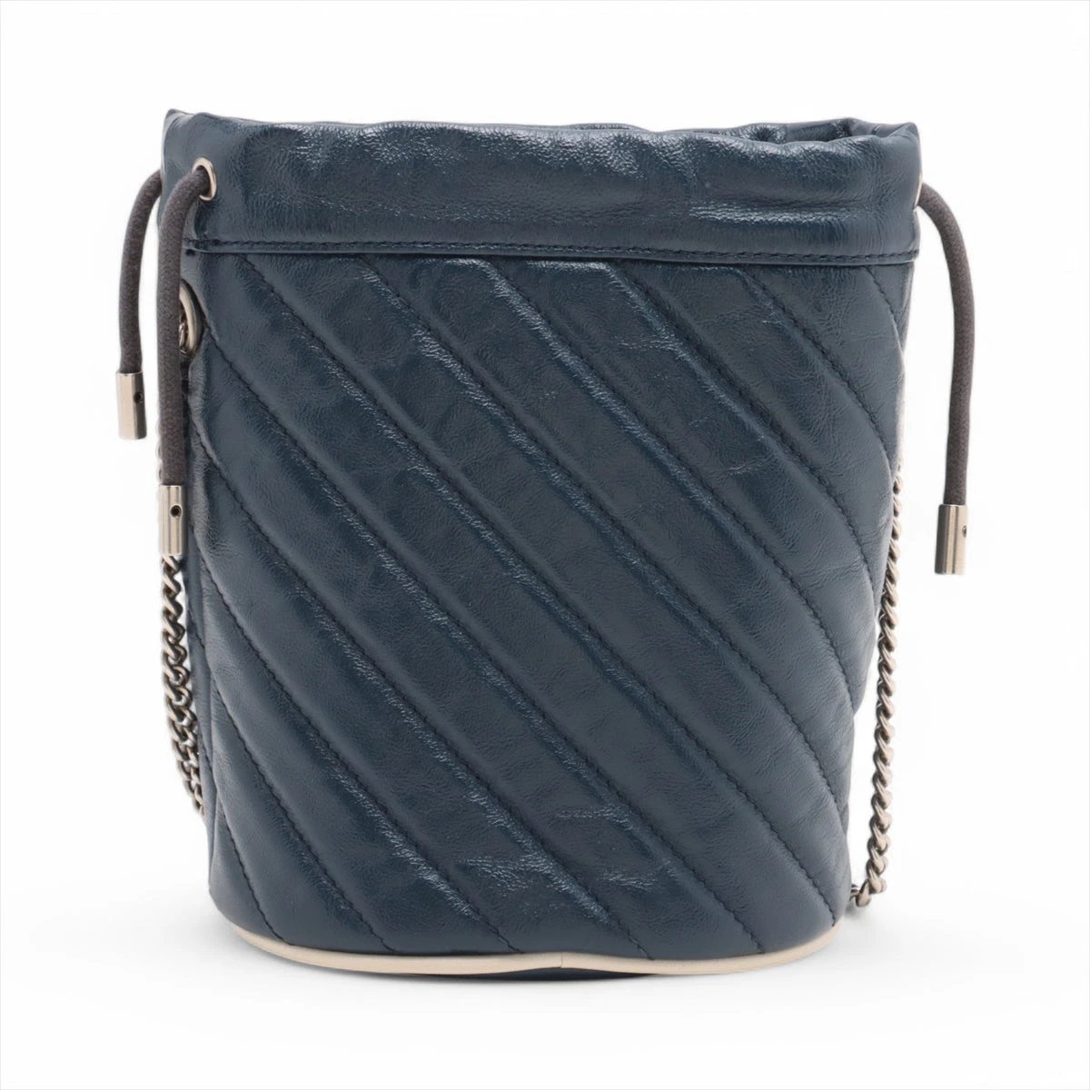 グッチ GGマーモント チェーン　ショルダーバッグ　 ネイビー レザー グッチ GGマーモント チェーン ショルダーバッグ ネイビー レザー