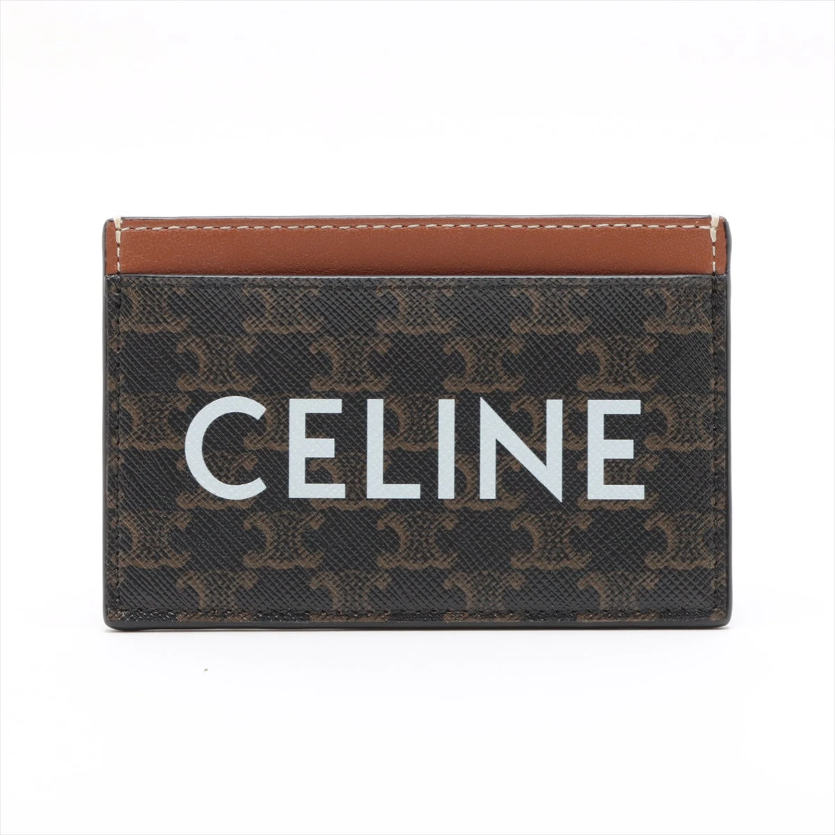 CELINE ブラウン レザー カードケース CELINE ブラウンレザー カード