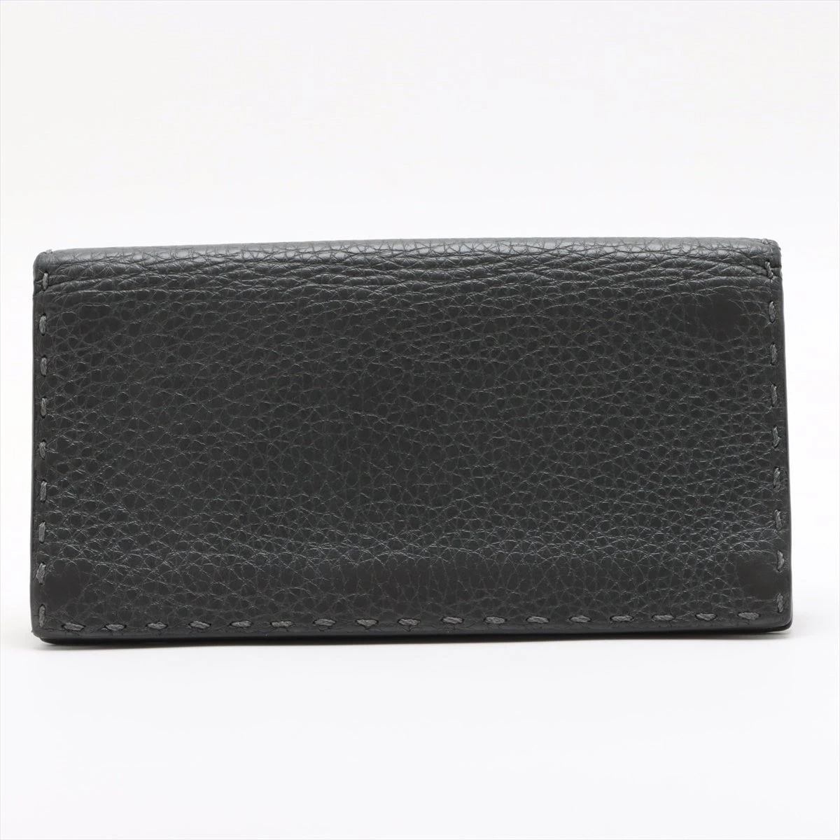 FENDI レザー長財布 7M0186 黒 フェンディ セレリア 7M0186 レザー 長財布 グレー A3517996