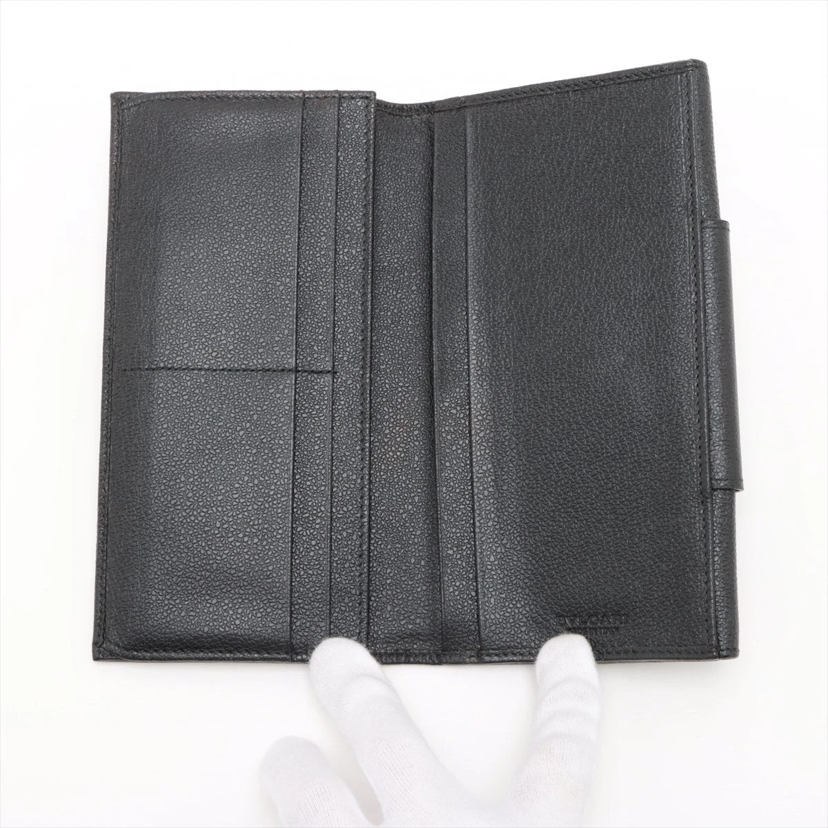 ブルガリ ミレリゲ レザー 長財布 ブラック NP036521｜中古ブランド品 