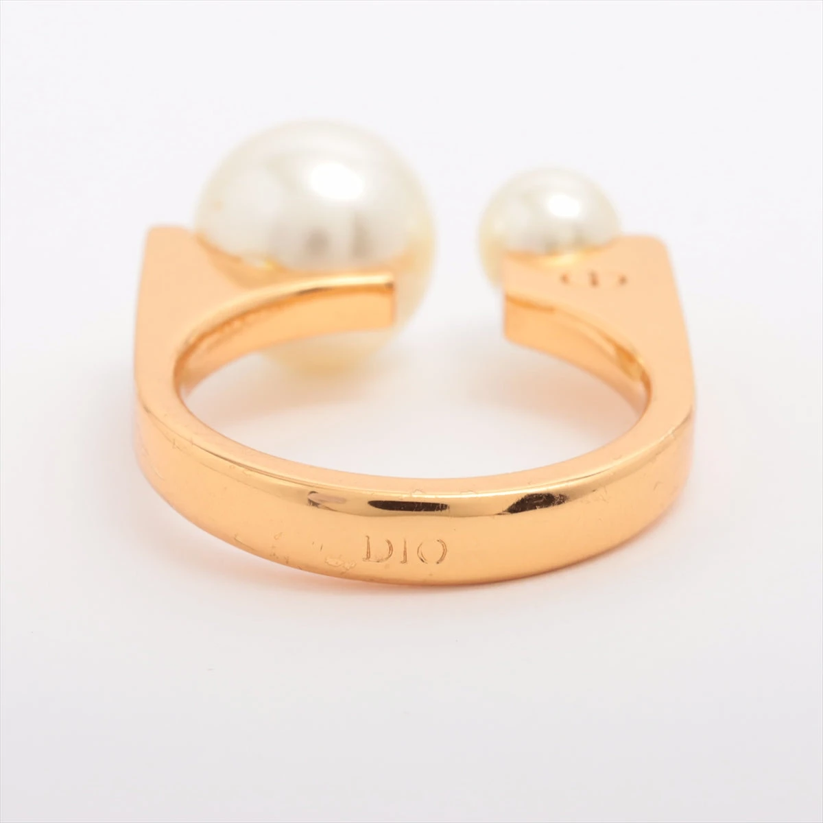ディオール リング GP×フェイクパール ゴールド DIOR TRIBALES