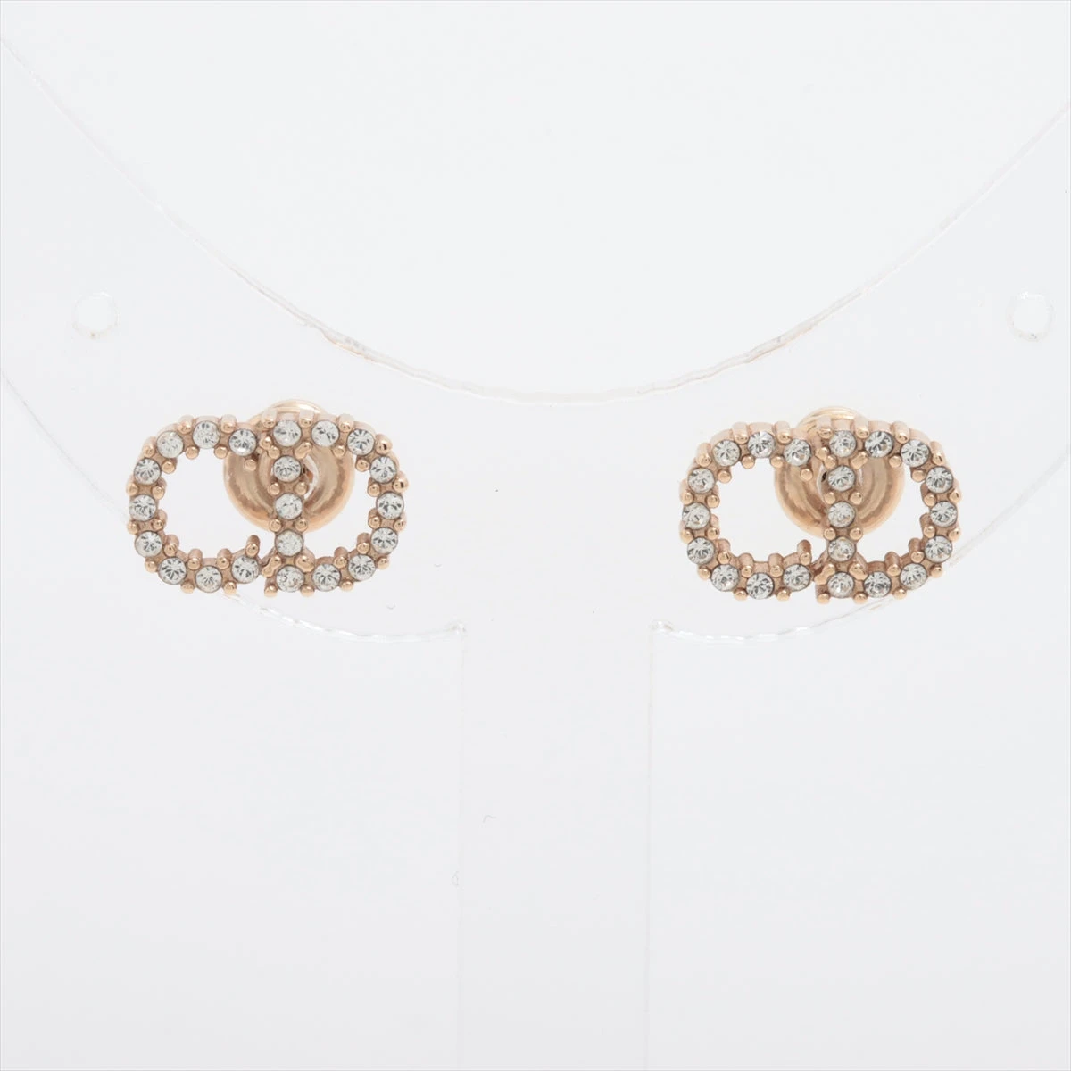 Dior CDロゴ ピアス(両耳用) ディオール CDロゴ ピアス(両耳用) GP×ラインストーン ゴールド
