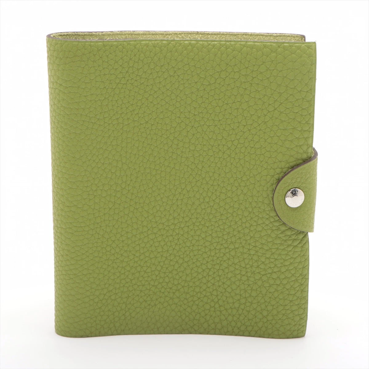 エルメス ユリスPM トゴ 手帳カバー グリーン シルバー金具 NP036600 
