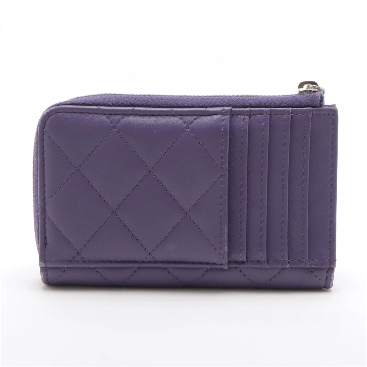 CHANEL コインケース　ラムスキン　シルバー金具　美品 CHANEL シャネル コインケース シャネル19 ジップコインパース