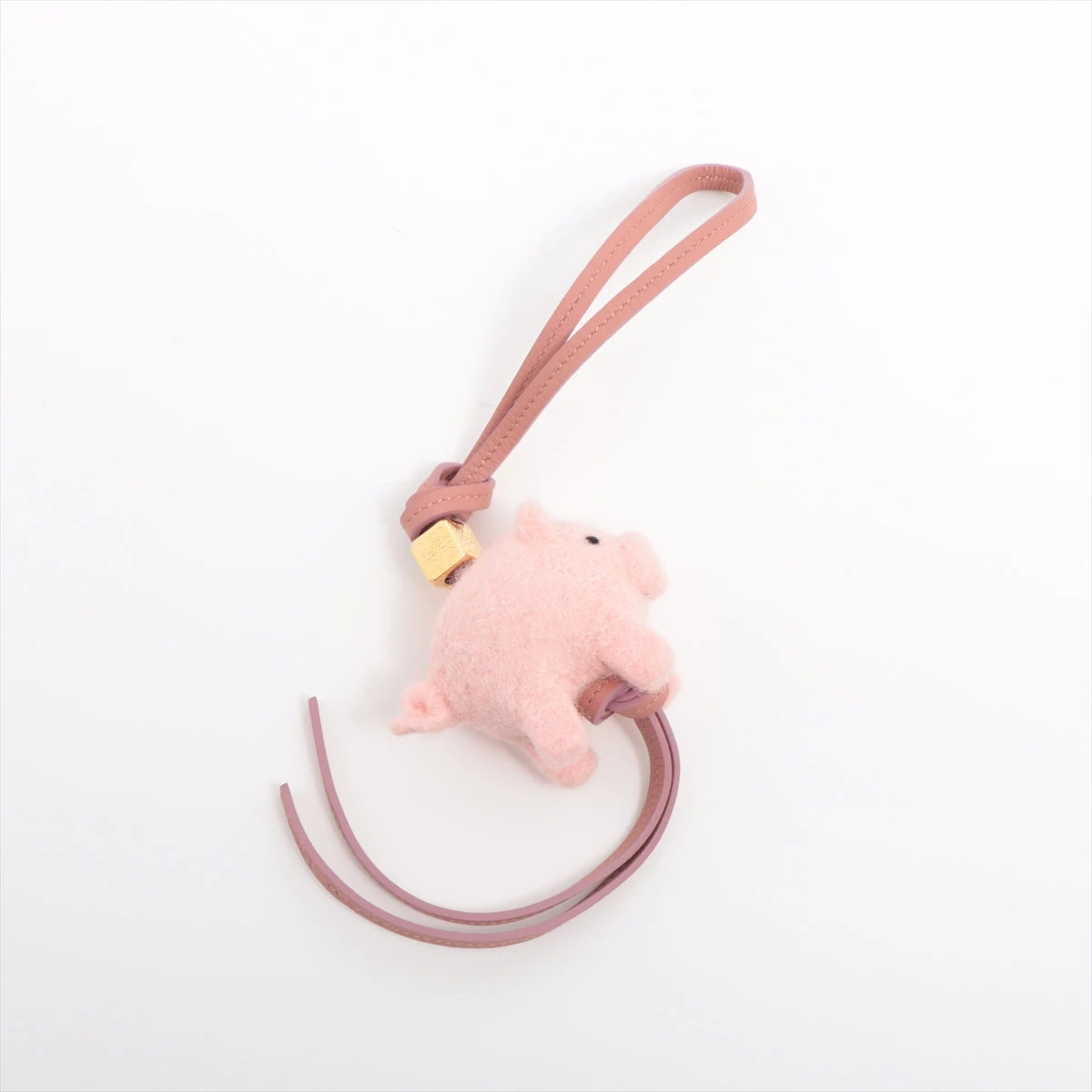 ロエベ アニマル チャーム フェルト×レザー ピンク ピッグ