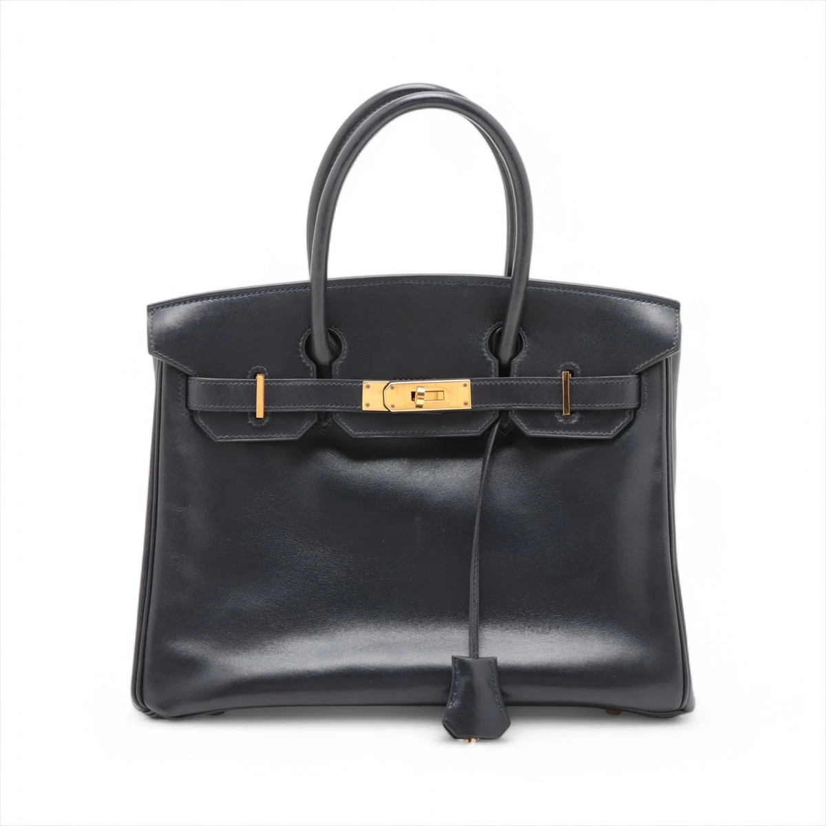 エルメス バーキン30 ボックスカーフ ネイビー ゴールド金具 □B