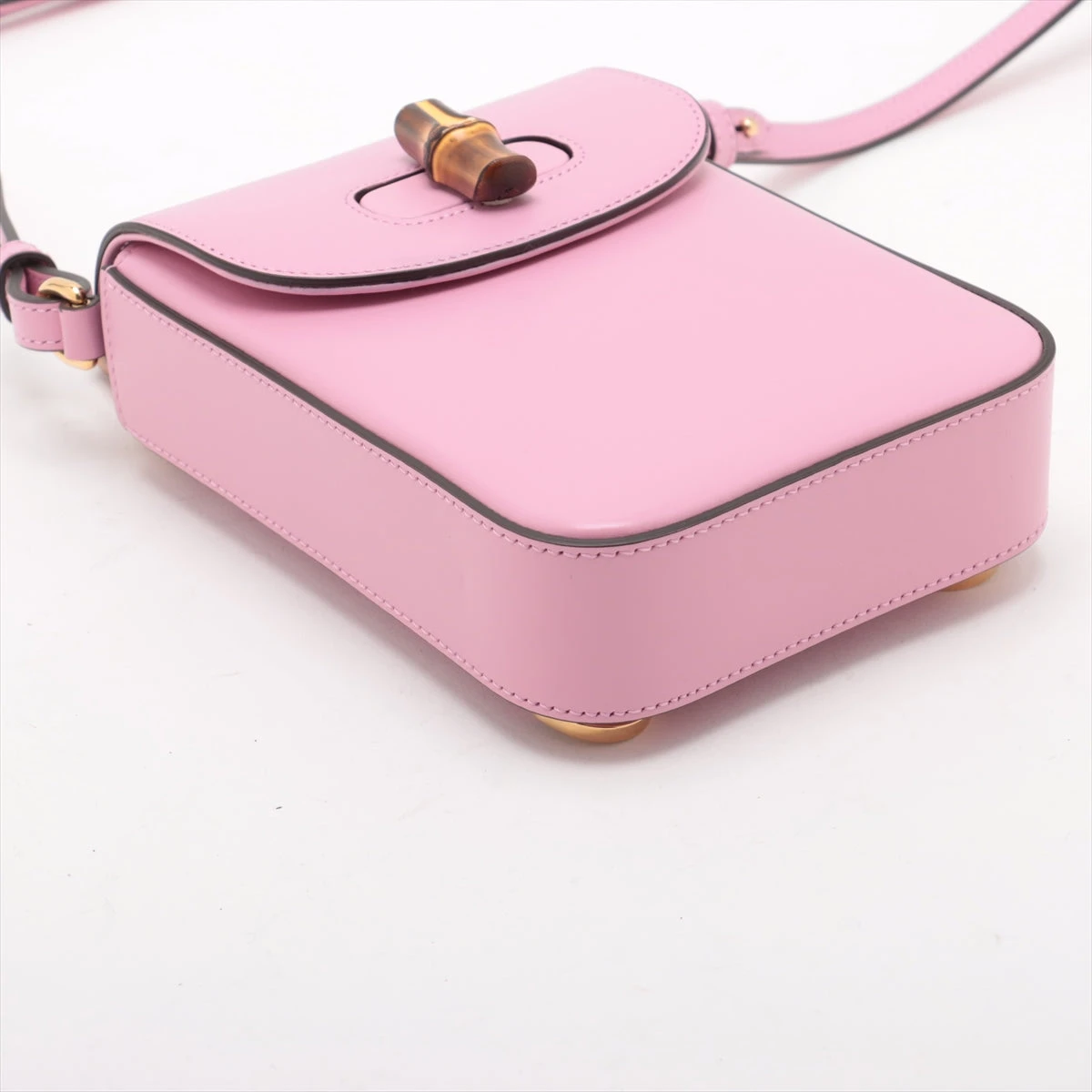 グッチ バンブー レザー 2WAYハンドバッグ ピンク 702106