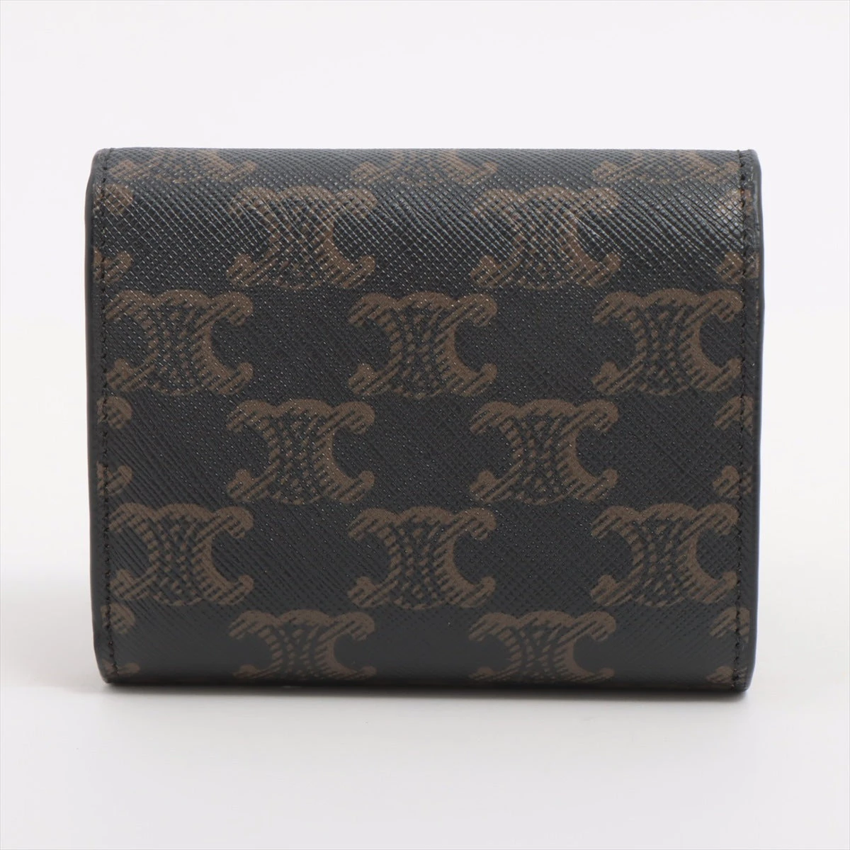 セリーヌ　スモールフラップウォレット トリオンフキャンバス　タン 現行品三つ折り CELINE セリーヌ 財布 三つ折り財布 スモール フラップ