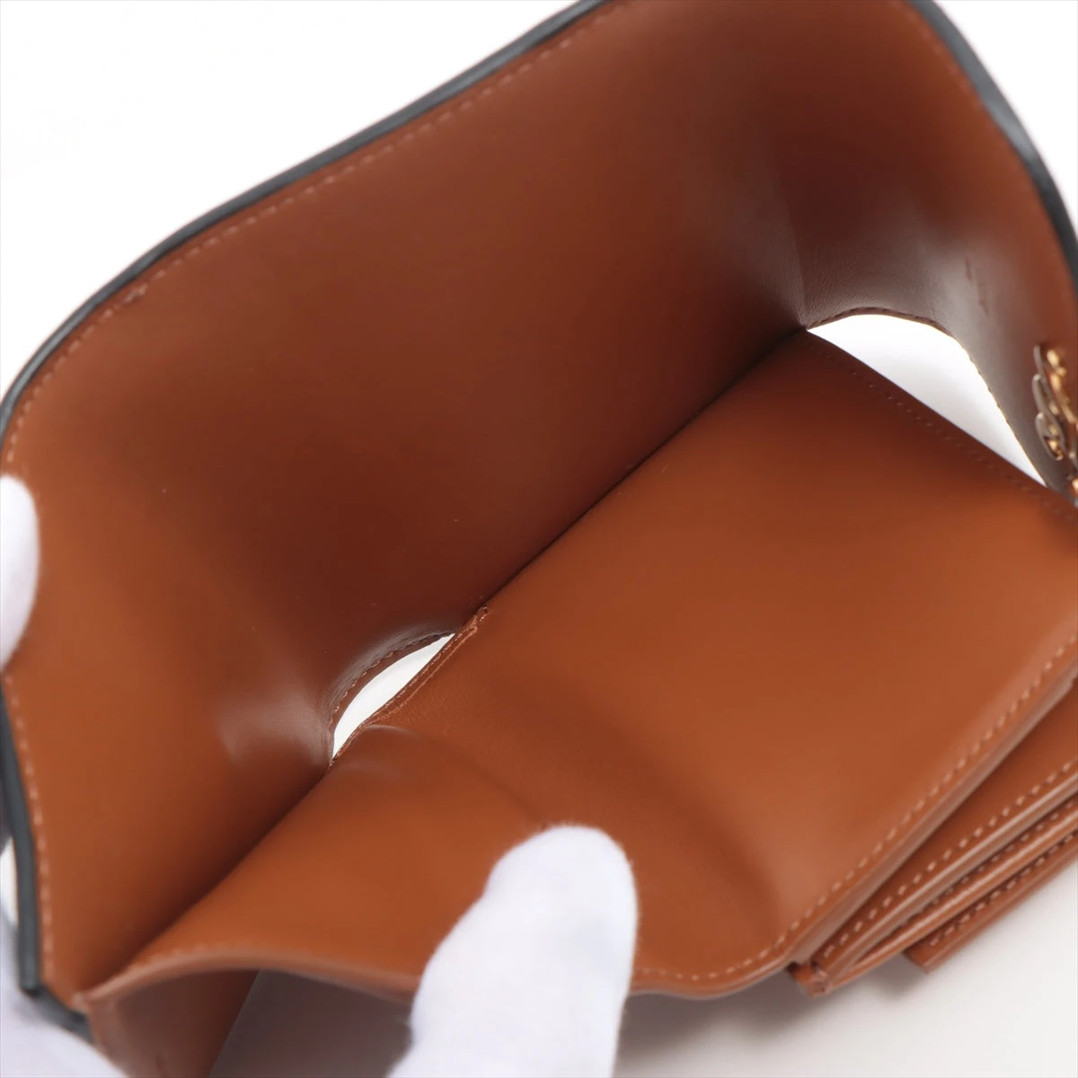 現行モデル【極美品】セリーヌ スモール フラップウォレット　トリオンフキャンバス CELINE セリーヌ 財布 三つ折り財布 スモール フラップ