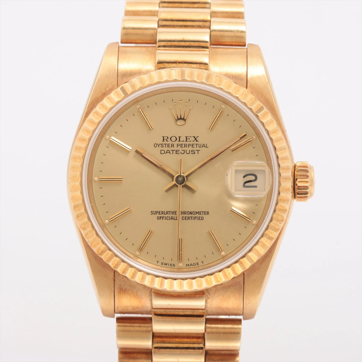 ロレックス デイトジャスト 68278 YG AT シャンパン文字盤 A3520373