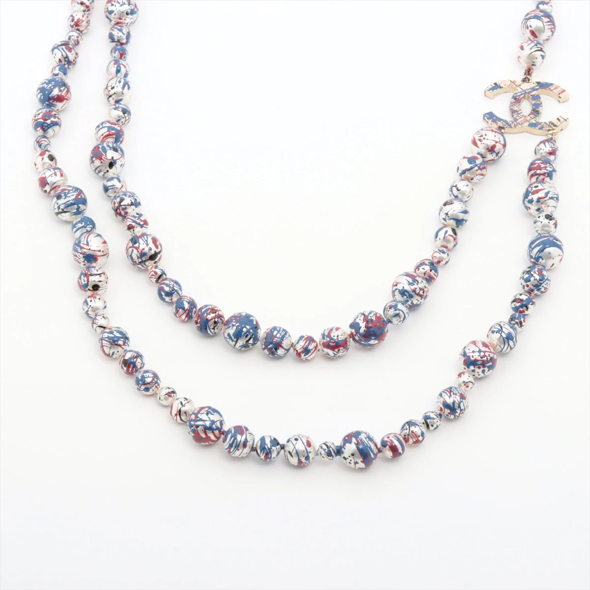 シャネル ココマーク A13B ロングネックレス GP×フェイクパール