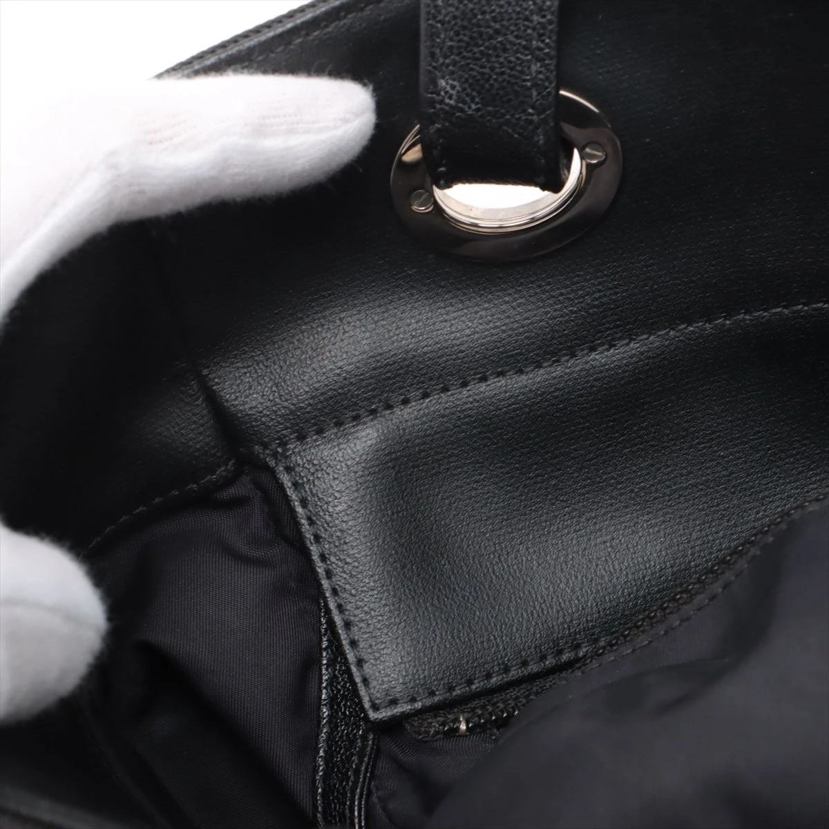 シャネル パリビアリッツPM レザー×コーティングキャンバス トート