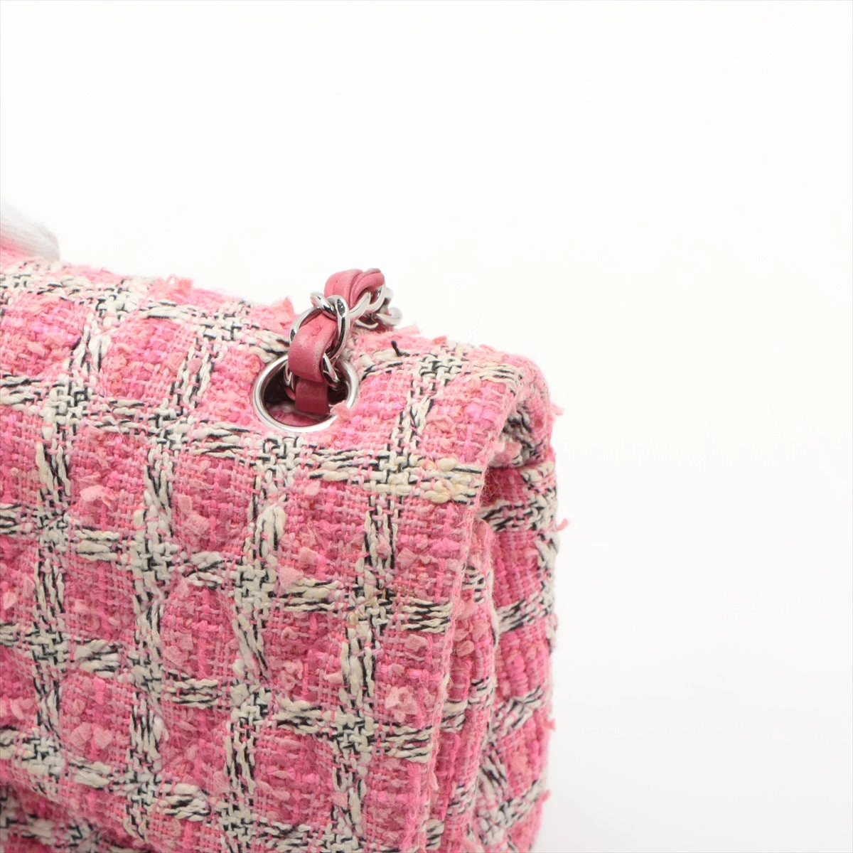 【美品】シャネル ブーツ マトラッセ　ツイード チェーン　CHANEL CHANEL（シャネル） G32142 ツイード マトラッセ チェーン レース