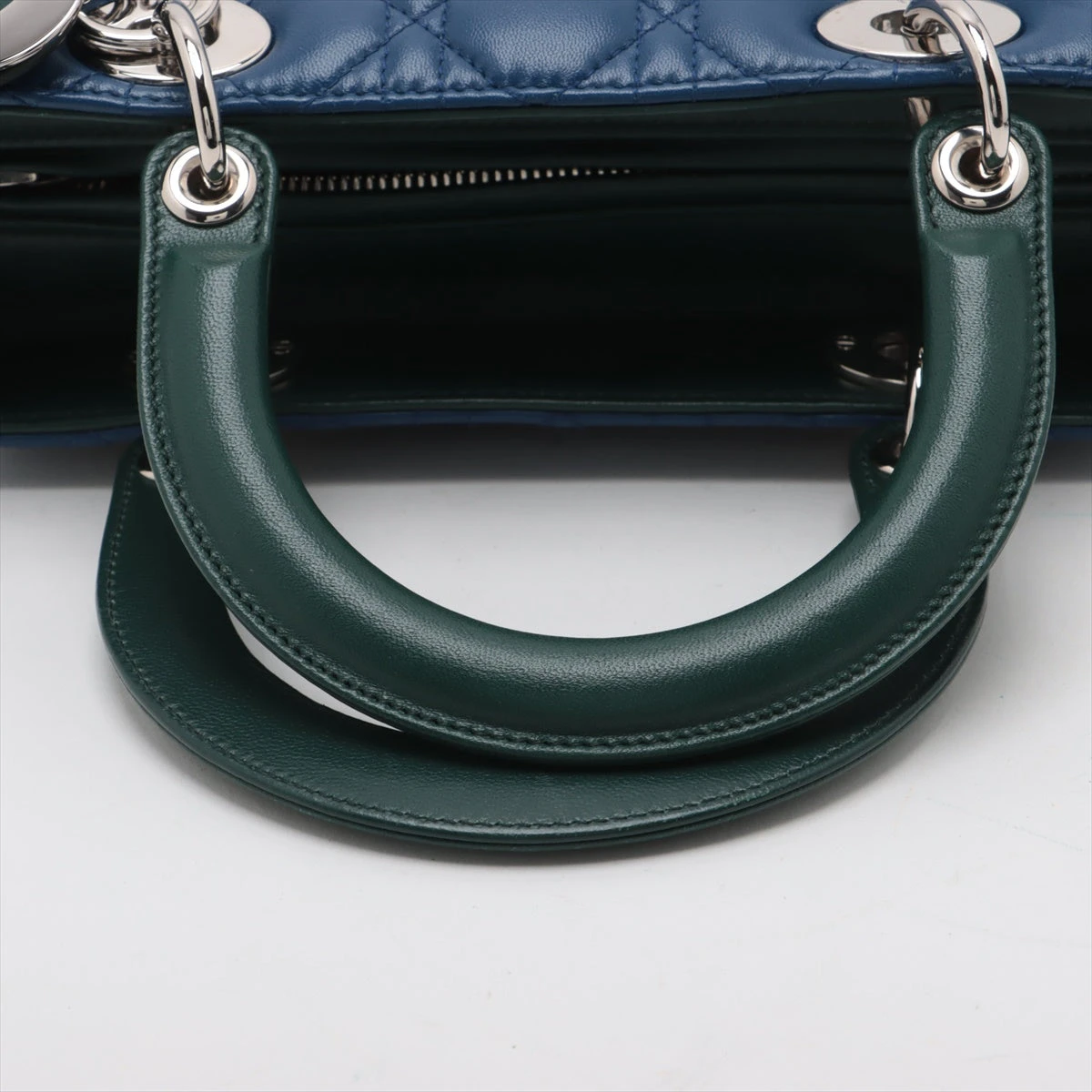 クリスチャンディオール　レザーハンドバッグ クリスチャンディオール レディディオール ミニ カナージュ