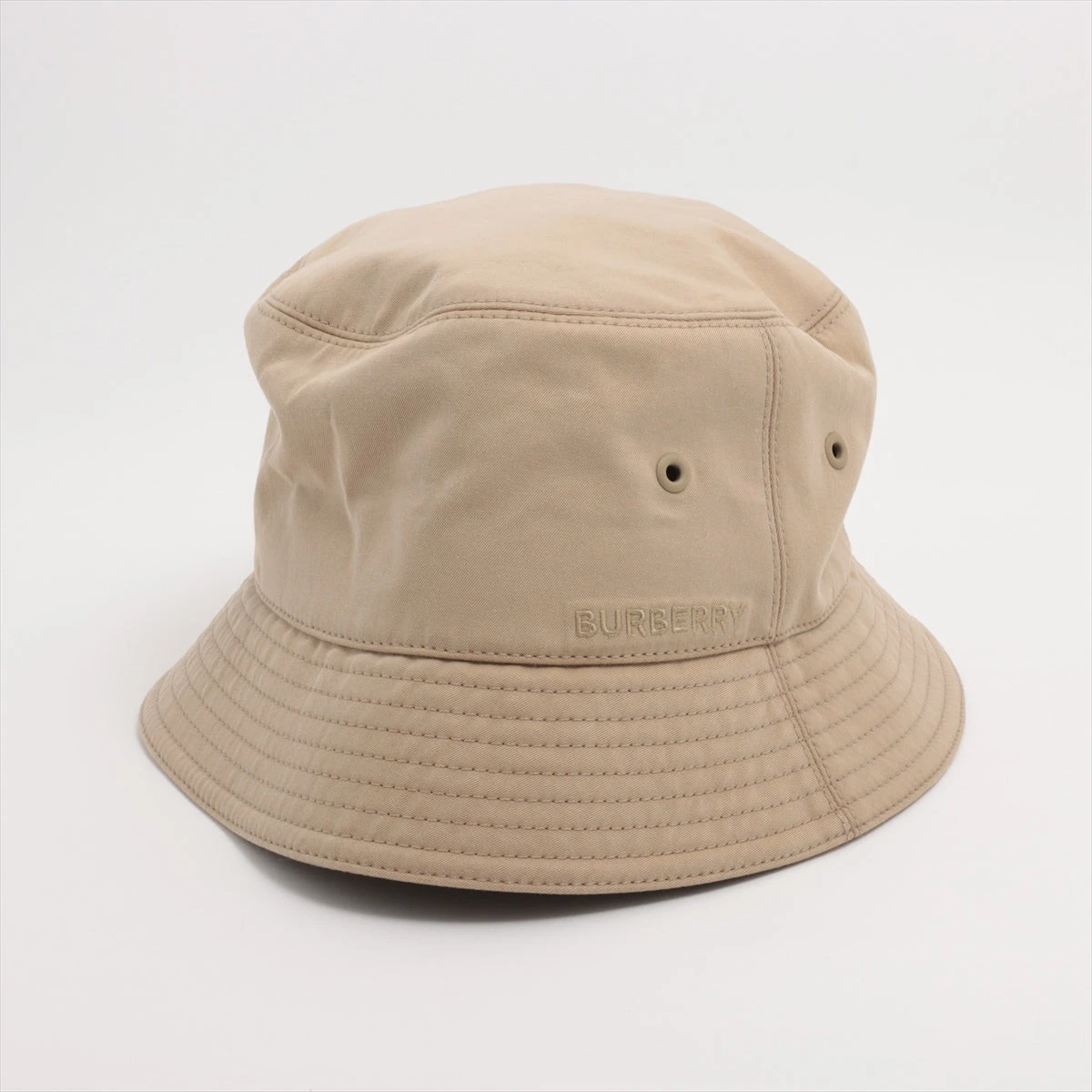 【美品】BURBERRYバケットハット ベージュ Burberry ロゴ入り バケットハット ベージュ 【公式通販】