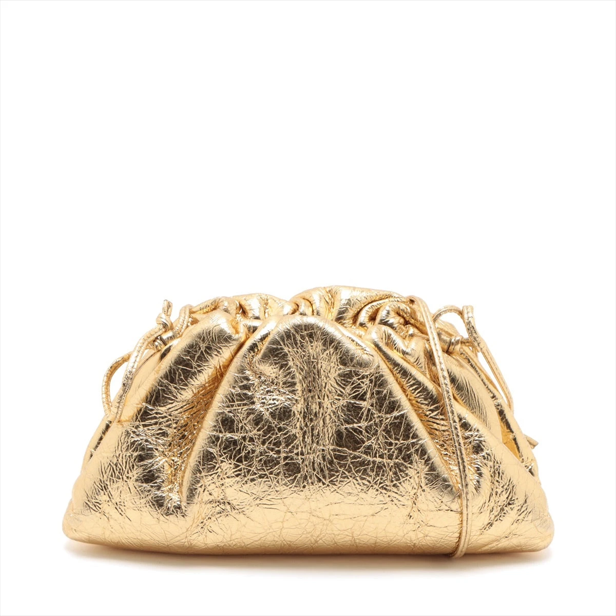 BOTTEGA VENETA ボッテガヴェネタ ショルダーバック ゴールド ボッテガヴェネタ ミニ ザ ポーチ レザー ショルダーバッグ ゴールド