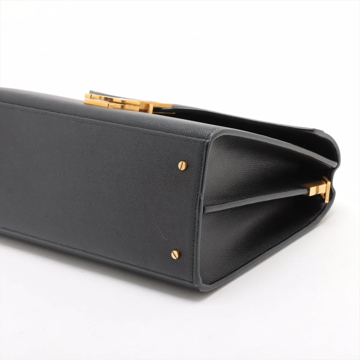 サンローランパリ カサンドラ レザー ハンドバッグ ブラック