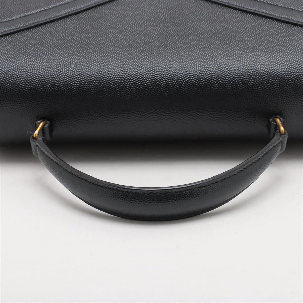 サンローランパリ カサンドラ レザー ハンドバッグ ブラック