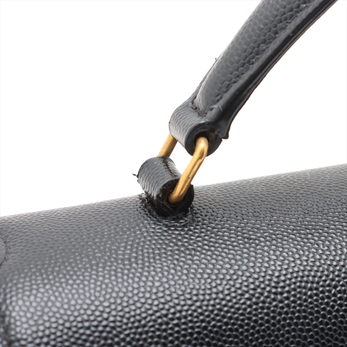 サンローランパリ カサンドラ レザー ハンドバッグ ブラック