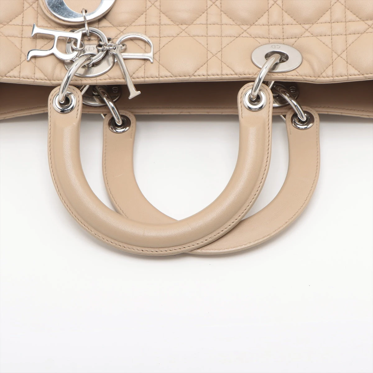 希少】Dior ベージュ レザーバングル