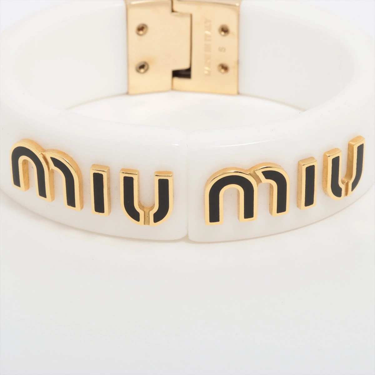【希少 / 美品】ミュウミュウ バングル ロゴ ゴールド金具 ピンク 楽天市場】MIUMIU ミュウミュウ バングル 5JB409 2F6T