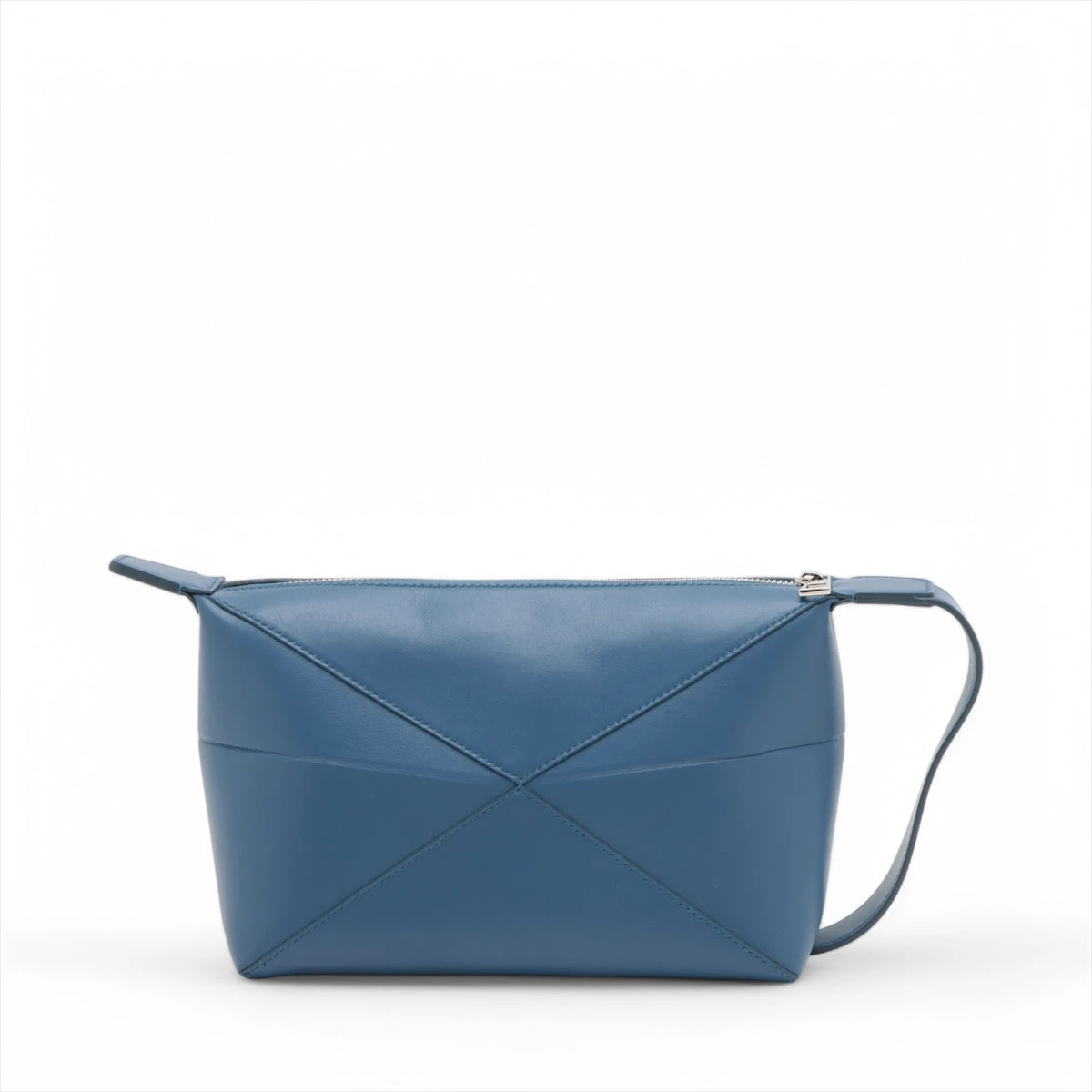 OUTLET商品♠ BASSOLS 4点セット ロイド　ブルー系　WD ロエベ パズルフォルド ウォッシュバッグ レザー ハンドバッグ ブルー