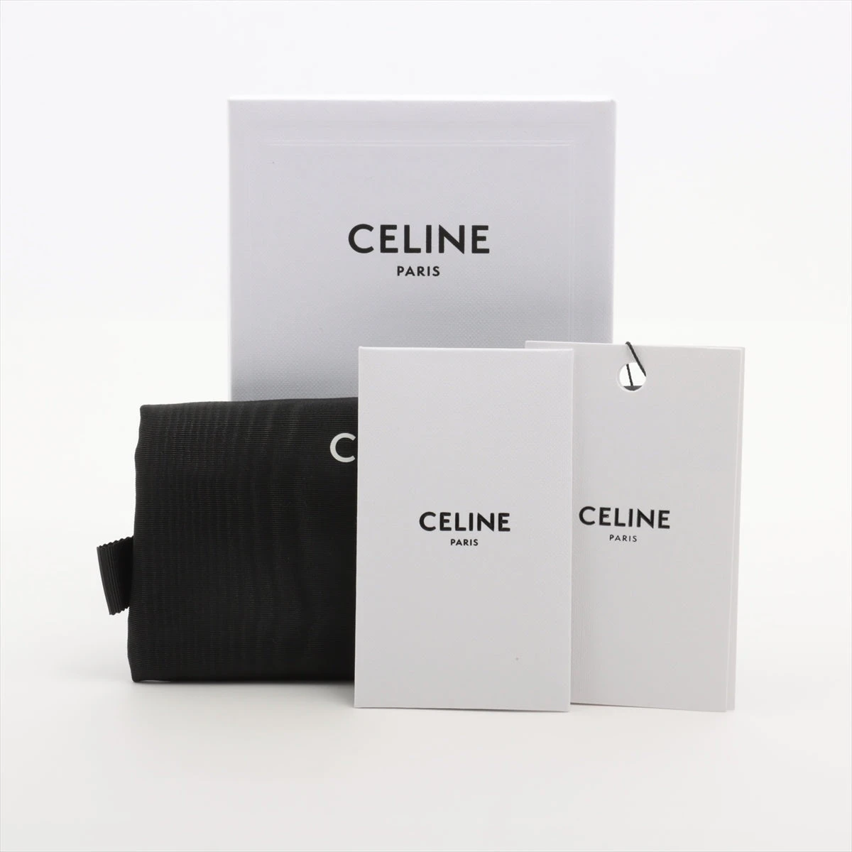 CELINE レザーケース ブラック/ダークグリーン CELINE セリーヌ マイクロ ラゲージラゲージマイクロショッパー