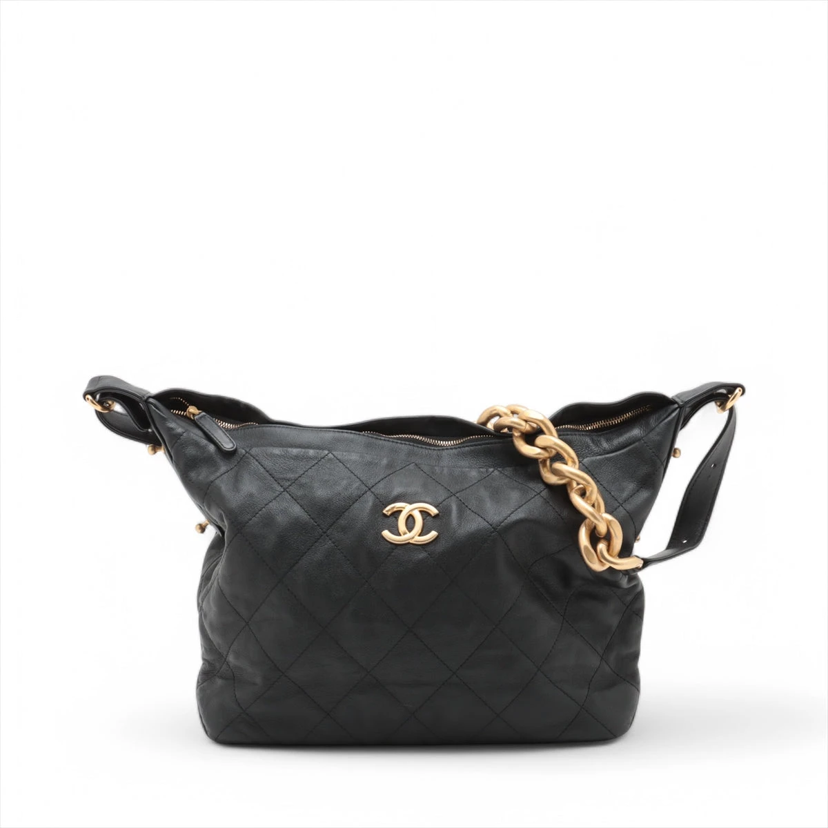 CHANEL マトラッセ ワンショルダーバッグブラック