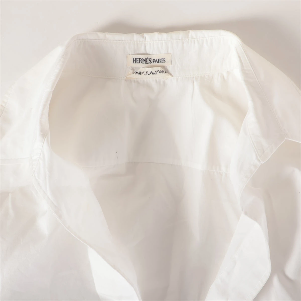 Hermes マルジェラ期 コットン Tシャツ 36 グレーホワイト エルメス マルジェラ期 コットン シャツ 36 レディース ホワイト