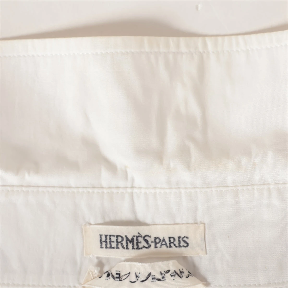 Hermes マルジェラ期 コットン Tシャツ 36 グレーホワイト エルメス マルジェラ期 コットン シャツ 36 レディース ホワイト