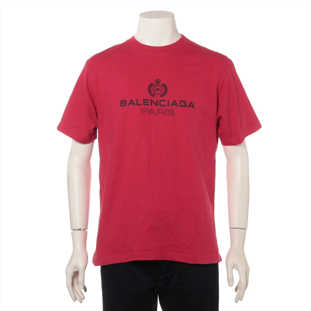 バレンシアガ 19年 コットン Tシャツ XS メンズ レッド 594579