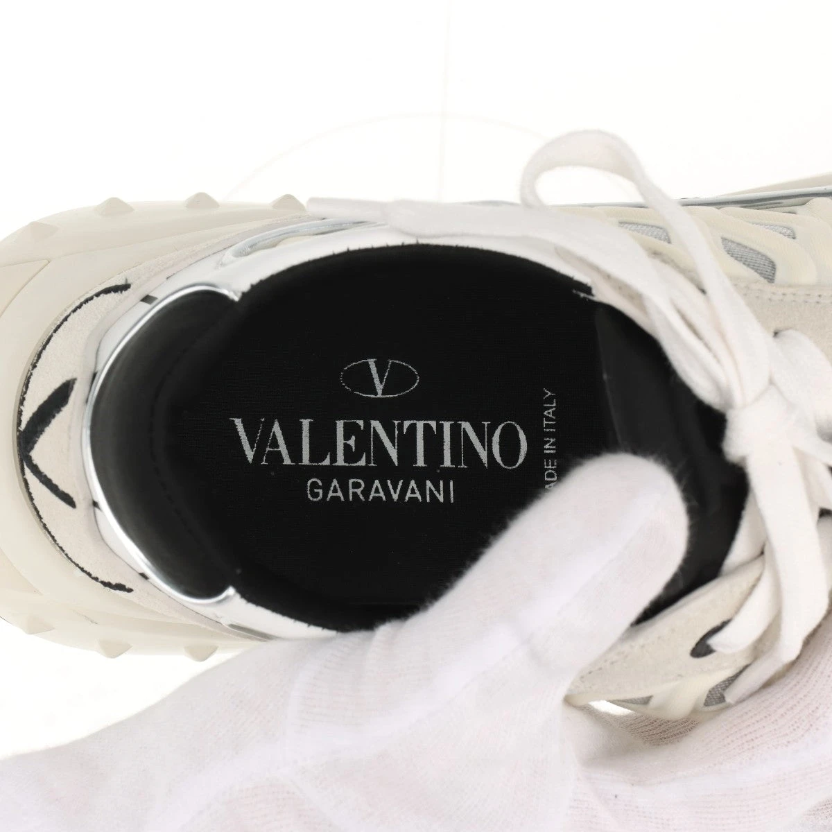 美品✨️ ヴァレンティノガラヴァーニ サイドロゴ レディース 24.5cm相当 美品✨️ ヴァレンティノガラヴァーニ サイドロゴ レディース