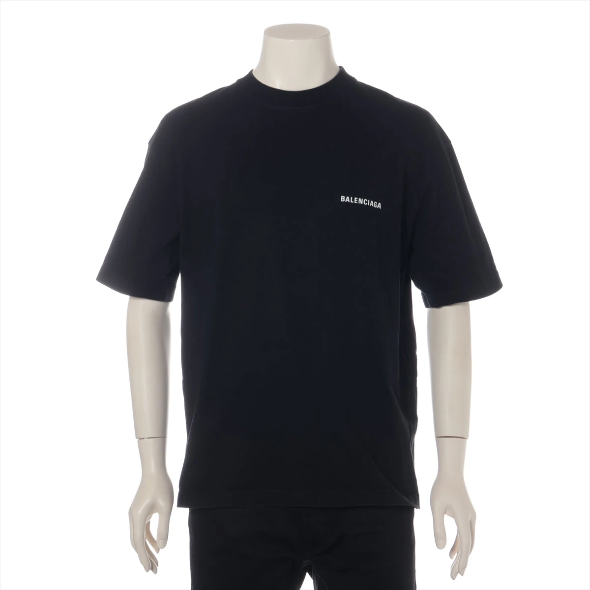 バレンシアガ 22年 コットン Tシャツ XS メンズ ブラック 612966