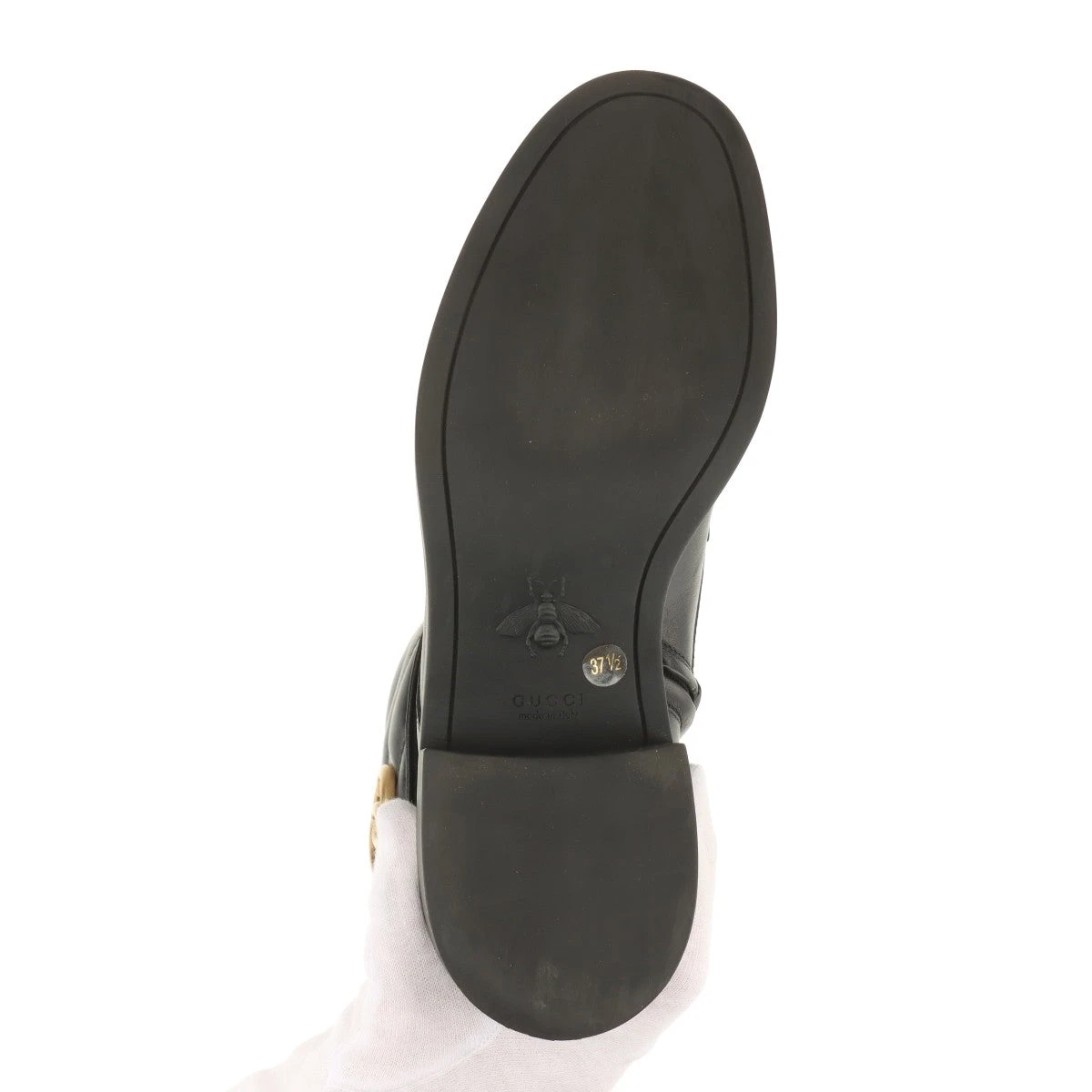 GUCCI グッチ　GGマーモント　レザーアンクルブーツ　サイズ37 グッチ GGマーモント レザー ショートブーツ 37.5 レディース