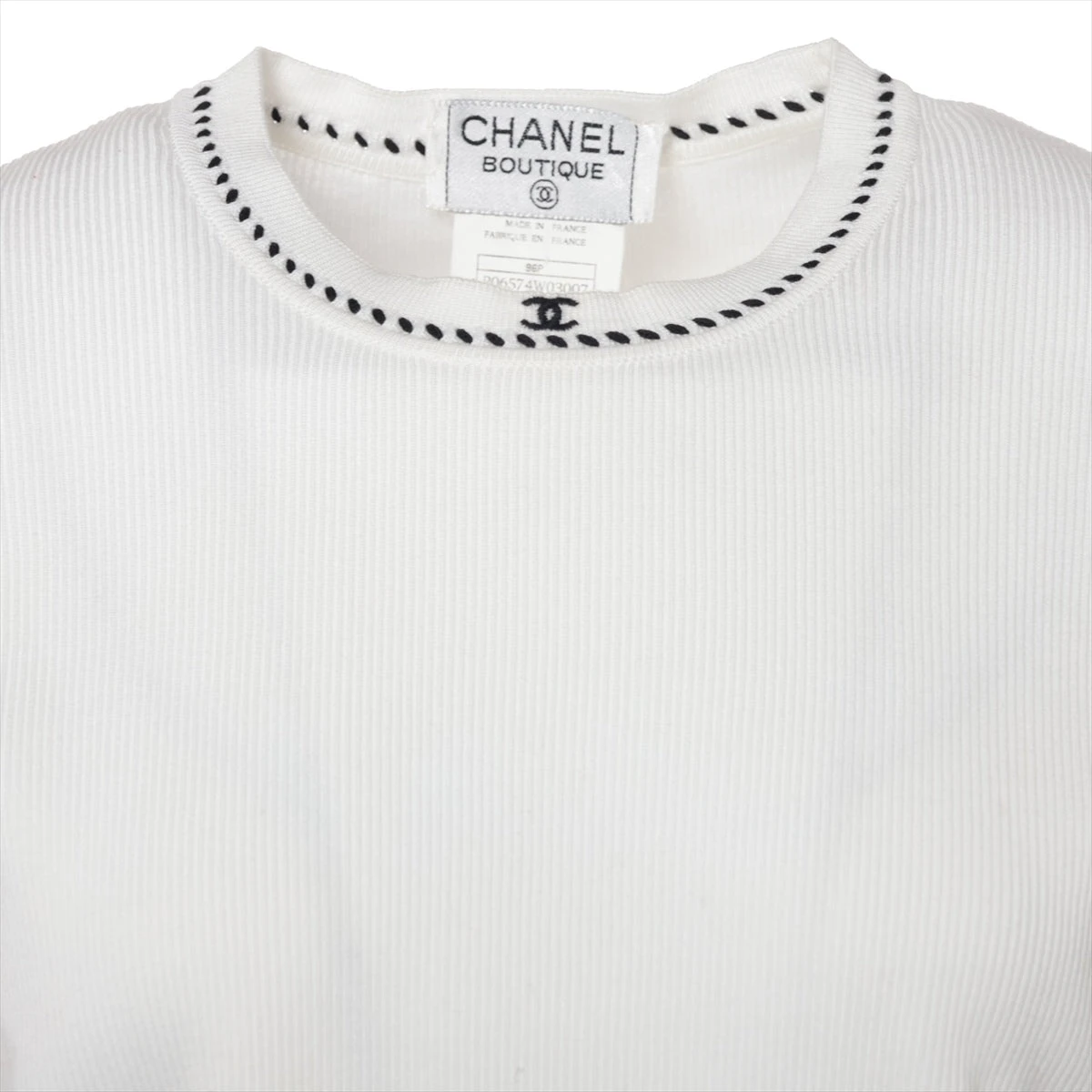 シャネル ココマーク 96P コットン Tシャツ 46 レディース
