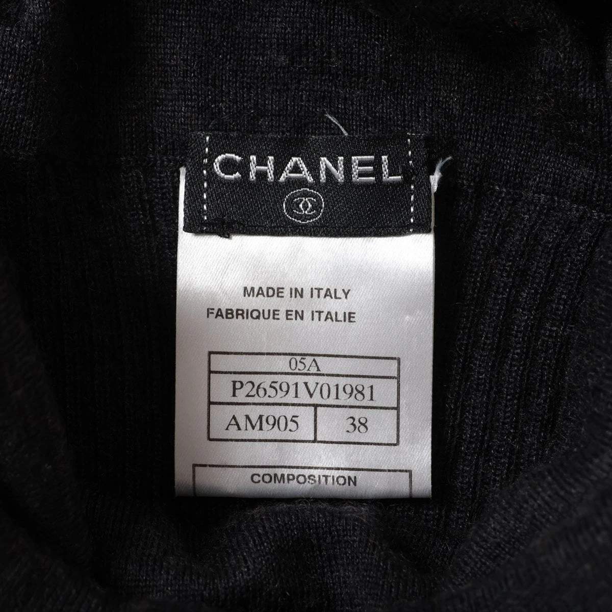 シャネル CHANEL ニット 05A カシミヤ×シルク タートルネックニット P26591V01981 グレー シャネル 05A カシミヤ×シルク タートルネックニット 38