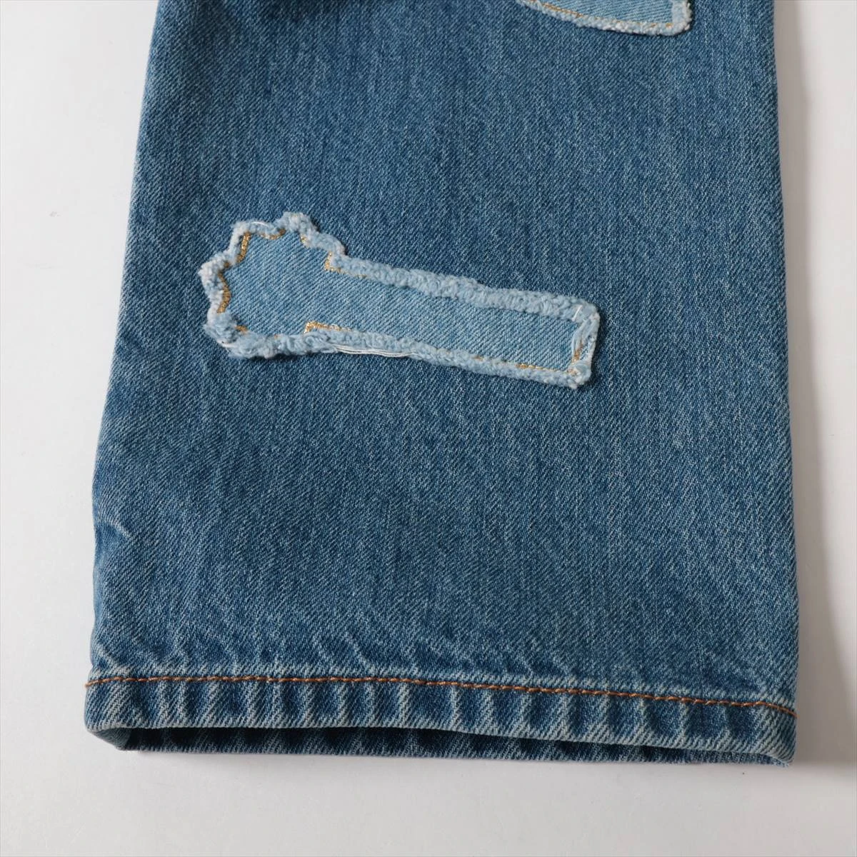 【ホワイト×ブルーが爽やか♡】CHANEL デニムパンツ Chanel Light Blue Wide Leg Straight Jeans - E-SEVEN STORE