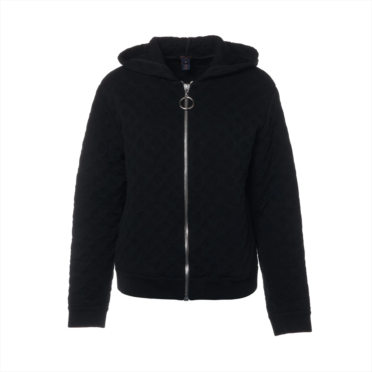 【未使用級】LOUIS VUITTONコットン100%フード付きパーカーブラック ヴィトン 18AW コットン パーカー XS レディース ブラック