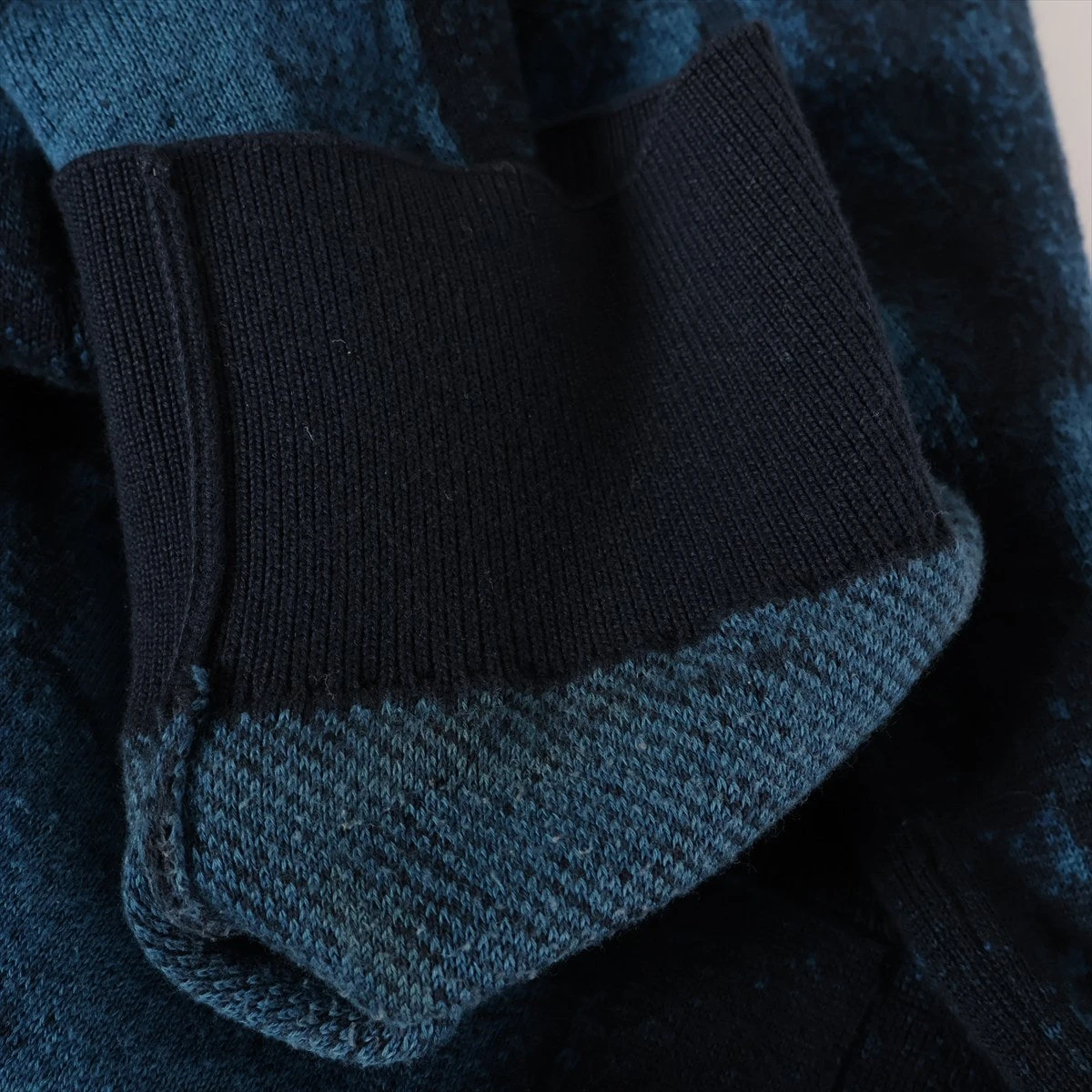 ヴィトン 21AW コットン×ナイロン カーディガン M メンズ ネイビー