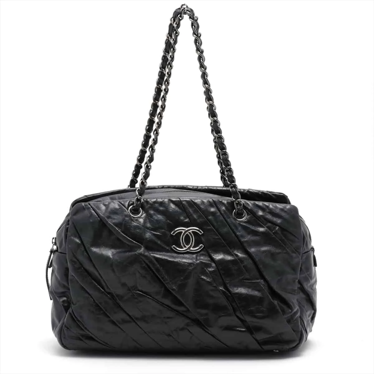 CHANEL ヴィンテージ チェーン ショルダー トート シャネル ココマーク ヴィンテージカーフ チェーントートバッグ