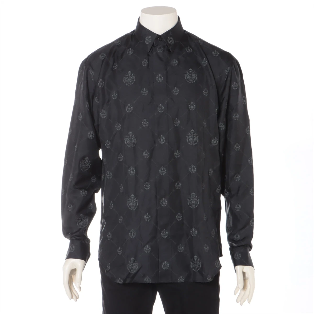 BERLUTI ベルルッティ　シャツ　シルク ベルルッティ シルク シャツ 39 メンズ ブラック A1237621｜中古